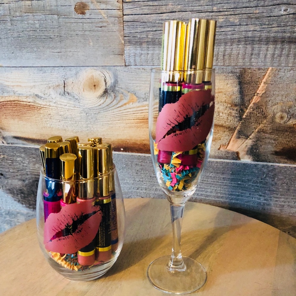 New Rose Gold Lips Wine & Champagne Glass